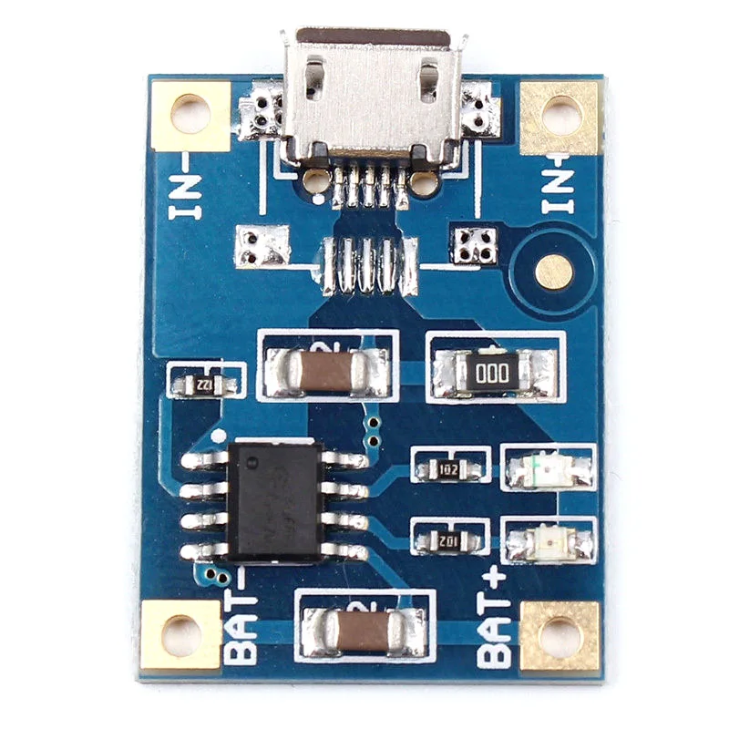 10 шт. TP4056 микро модуль зарядного устройства USB 5 В 1A 18650 литиевая батарея зарядная плата микроинтерфейс