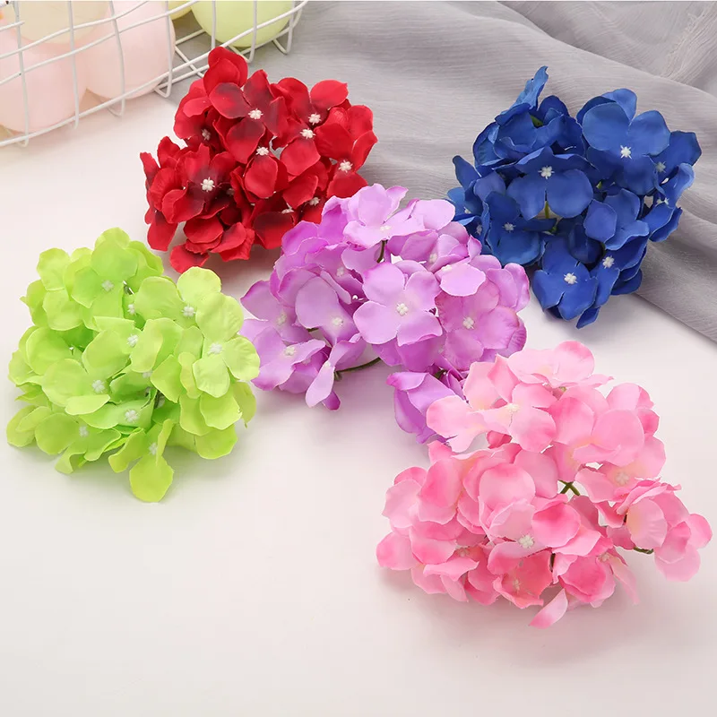 5 шт. 15 см красочные искусственные шелковые цветы гиранга Свадебный