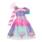 2021 милое яркое платье для маленьких девочек, детский Радужный костюм для Хэллоуина и вечеринки, красочное бальное платье, детская одежда