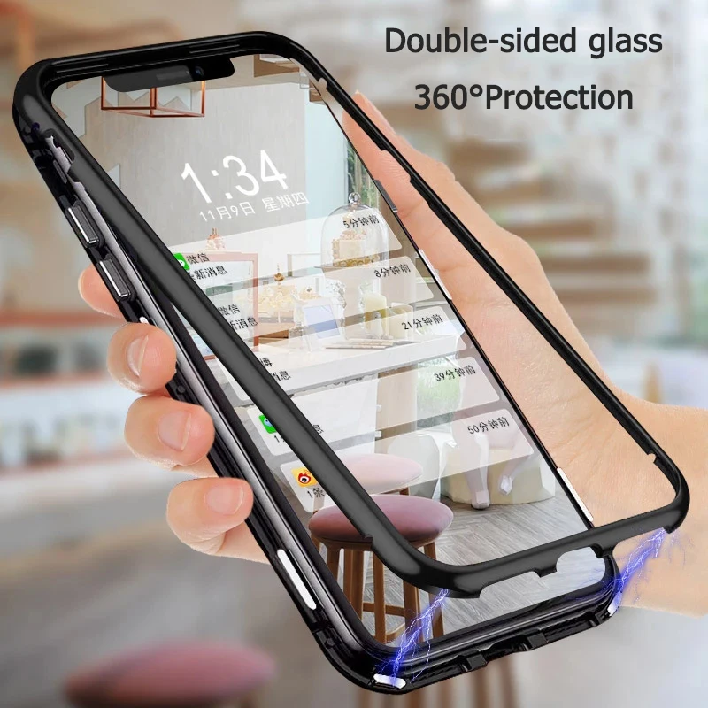 Магнитный металлический чехол для Xiaomi Redmi Note 10 9 8 7 Pro 8T 9T 9A 9C 8A Mi 11 10T Note10 Lite Poco M3 X3