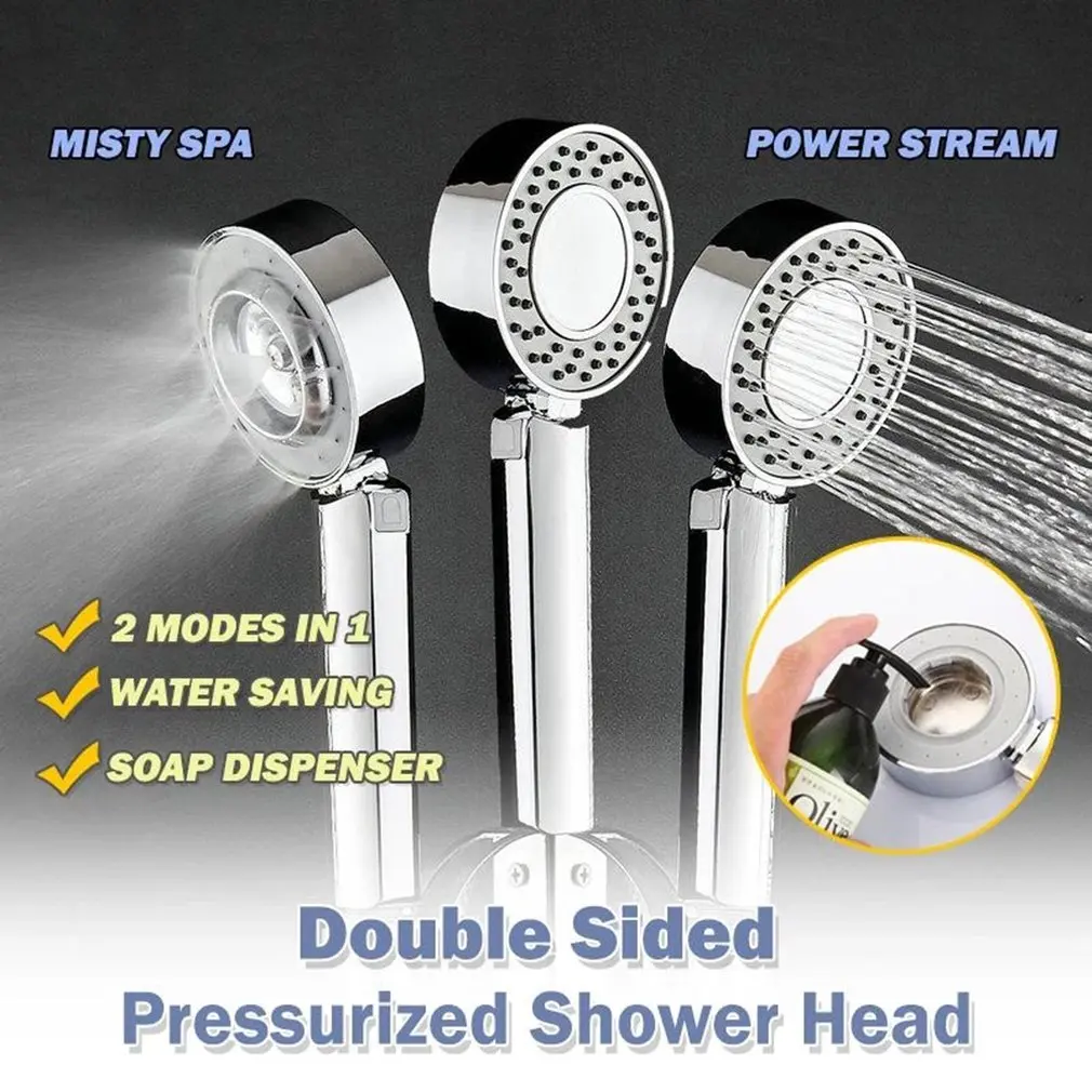 

Multi-function Shower Head Sprayer Double-sided Water One Button Water Shower Head Booster Bath Aromatherapy Detachable Nozzle