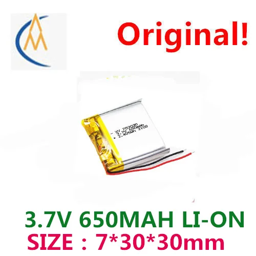 

703030 lithium-ion polymer battery 650 mah thermometer 3.7 V digital products rechargeable battery manufacturers