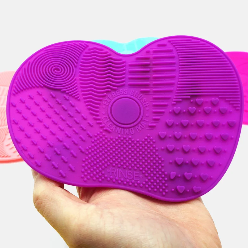 

Silicone Makeup Brush Cleaner Pad Scrubber Board Foundation Blush Washing Brush Gel Mat Hand Cleaning Mat Shower Accessories
