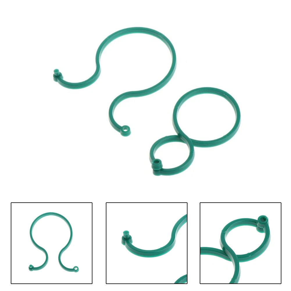 

100pcs Greenhouse Fruit Vine Support Binder Garden Tools Small Plant Clips Tomatoes Cucumbers Home Twine Clamp Outdoor Farm