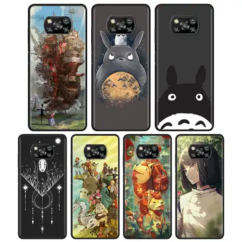 Чехол для мобильного телефона Totoro Spirited Away ghilii Miyazaki для Xiaomi Poco X3 NFC M3 Pro 5G F3 GT Mi 11 Lite 10t 9t A2 CC9
