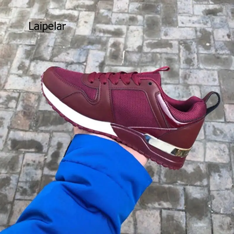 

Women Sneaker Autumn Casual Breathable Suede Leather Platform Sport Shoes Fashion Running Walking Lace Up Ladies Shoes Sneakers