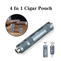 portable metal cigar draw enhancer tool smoker dredge drilled 4 in 1 multifunction cuban cigar punch holder sharp cigar needles
