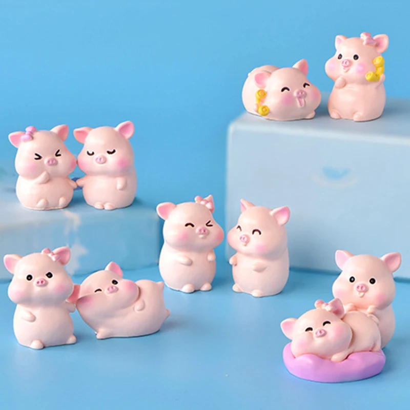 

Cartoon Cute Pig Animal Handmade Model Toy Doll Home Decoration Bonsai Miniature Landscape DIY Mini Doll Children's Toy Gift