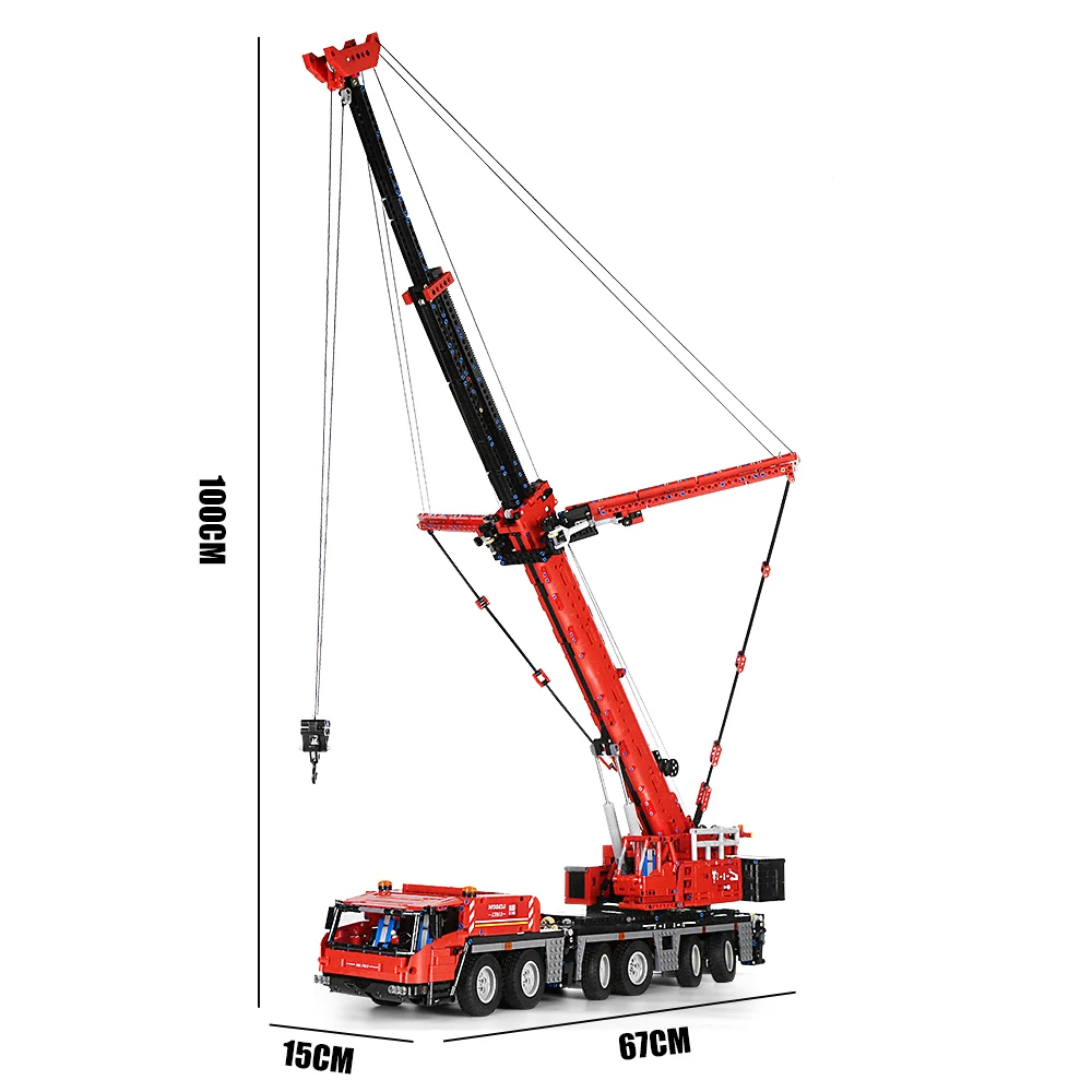 Строительные блоки Mould King 17013 моторизованный строительный кран APP RC красного