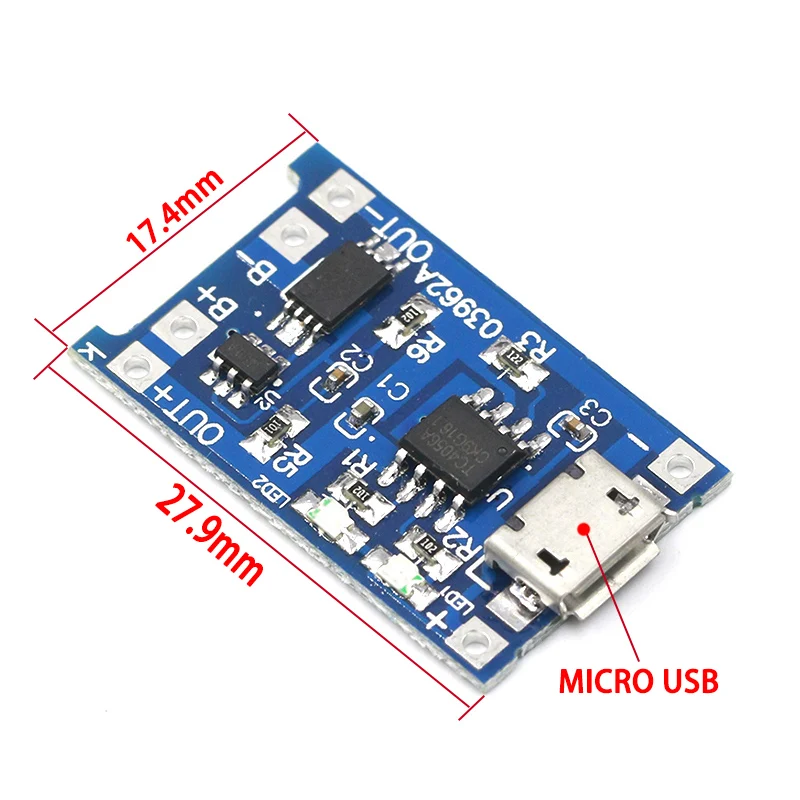 Type-c/Micro USB 5V 1A 18650 TP4056 модуль зарядного устройства литиевой батареи зарядная плата