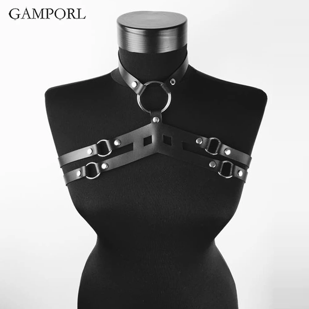 GAMPORL кожаный ремень грудь Связывание эротическое сексуальное женское БДСМ белье