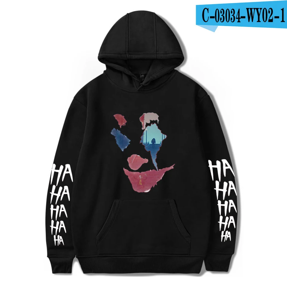 

Hot Joker Hoodies Sweatshirts Men Women Fashion Suitable Hip Hop Print Joker Hoodies men Top Sweatshirts Autumn black pullover