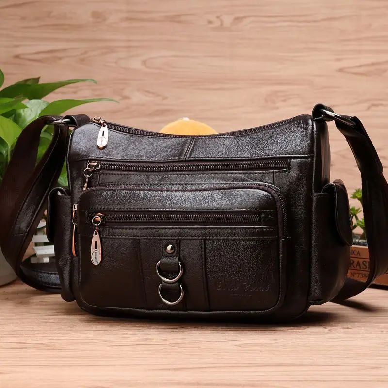 Сумка-мессенджер женская из натуральной воловьей кожи роскошный Хобо для