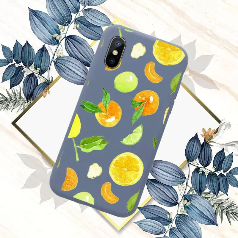 

Cartoon fruit coconut watermelon cherry Phone Case Candy Color for iPhone 11 12 mini pro XS MAX 8 7 6 6S Plus X SE 2020 XR