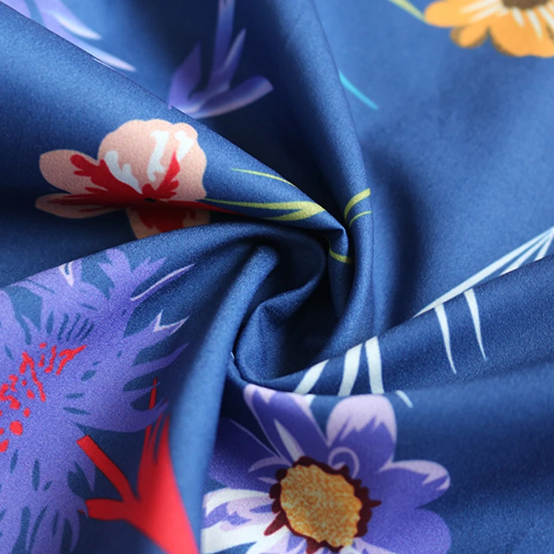 

Autumn 2020 popular women's multicolor shirt women's flower printed long sleeve Lapel shirt striped waist women's Chiffon Shirt
