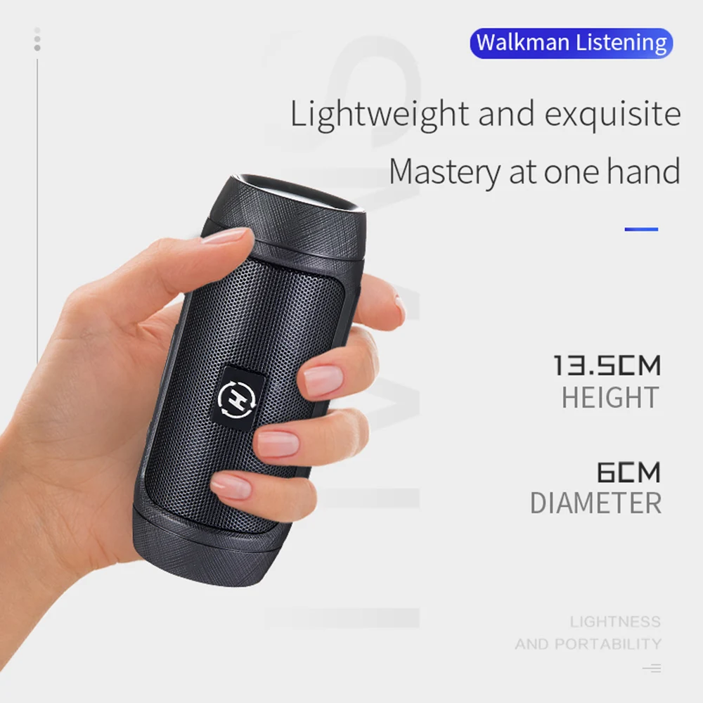 Мини Bluetooth Динамик Портативный True Беспроводной мощный бас Смарт 3H играть в режиме