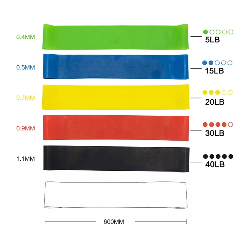 Набор эластичных резинок для спортзала йоги спорта фитнеса круг упражнений THJ99 |