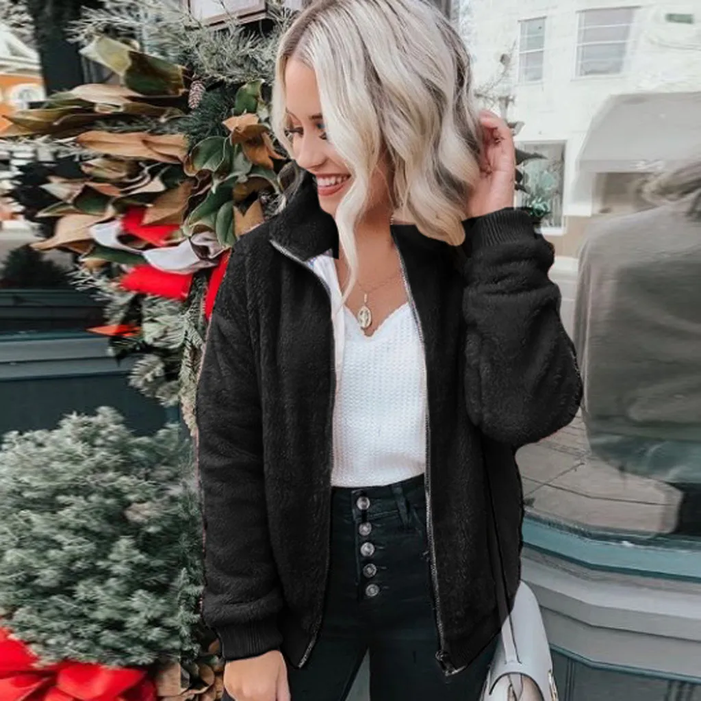 Женская зимняя куртка Новое поступление модная теплая пушистая толстовка