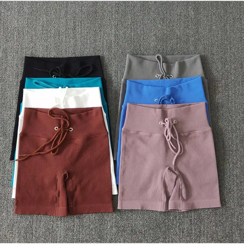 

Новые стильные бесшовные леггинсы с высокой талией, шорты для спортзала, фитнеса, йоги, шорты для занятий йогой, шорты из спандекса