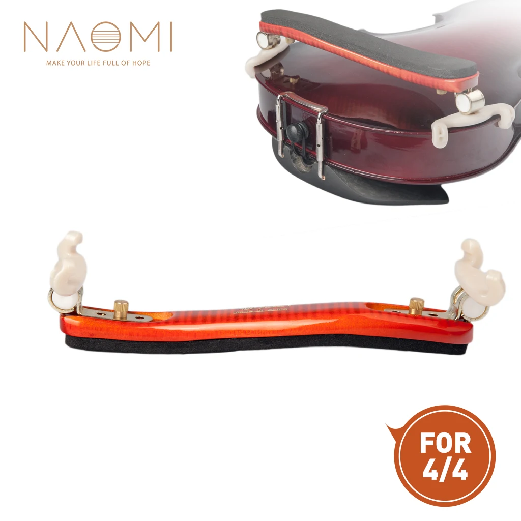 Наоми наплечный отдых 4/4 3/4 Тигр Пламя клен скрипка для 3/4-4/4 Размер Скрипка W/ткань
