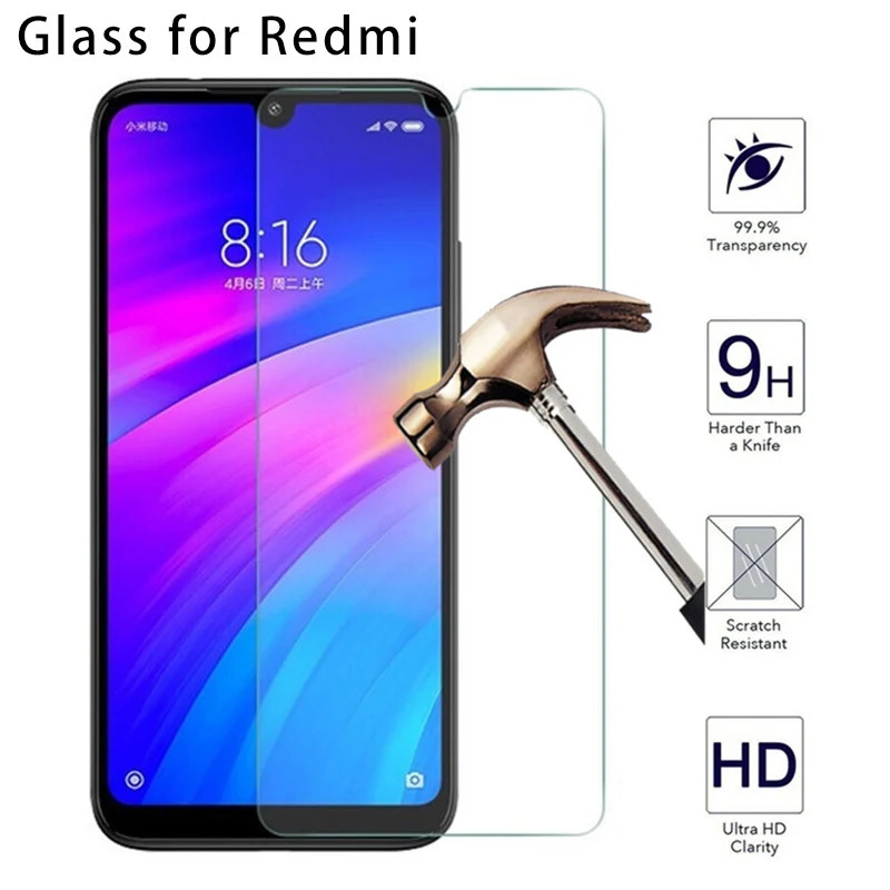 Защитное стекло 9H HD жесткое закаленное для Xiaomi Redmi 3S 4X 7 Передняя пленка телефона 2