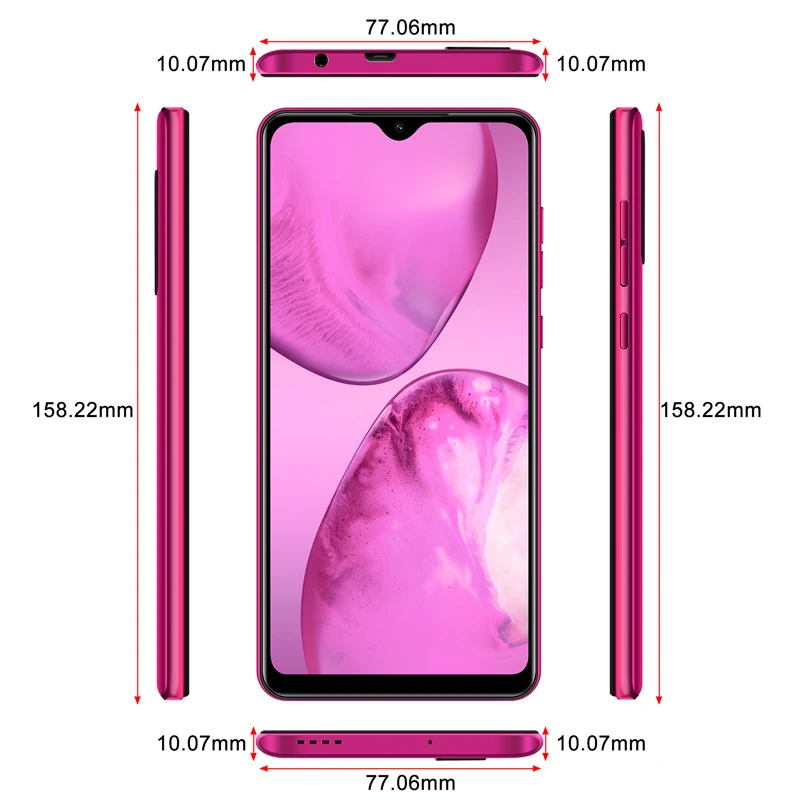 global celular smartphone android 9 0 6 3 big screen face id unlock 2gb 16gb quad core 3000mah dual sim 8mp camera mobile phone free global shipping