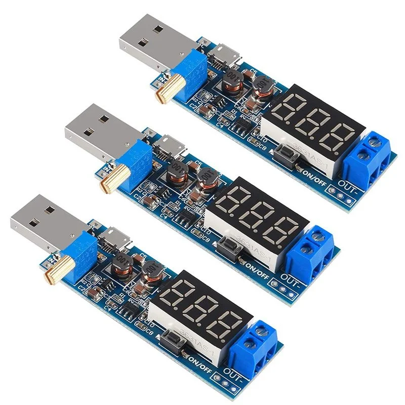 

3pcs/lot USB Buck Boost Converter 3.5V-12V to 1.2V-24V DC-DC Step Up Step Down Power Supply Module Voltage Regulator New