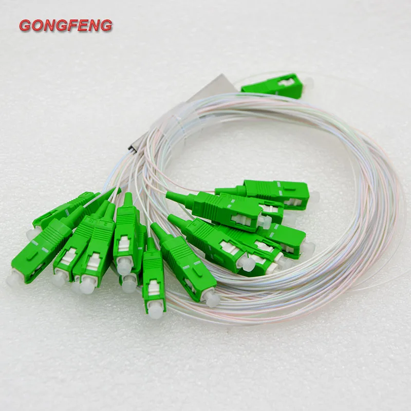 30Pcs New 0.9mm Mini PLC Optical Fiber Splitter SC/UPC/APC1:16 Single Mode Differential Fiber Optical Splitter Special Wholesale