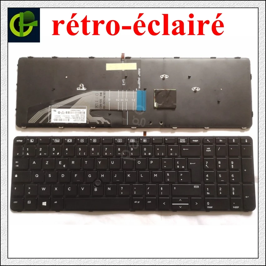 Клавиатура с французской подсветкой Azerty для HP 818249 051 827028 827029 FR|Клавиатуры замены| |