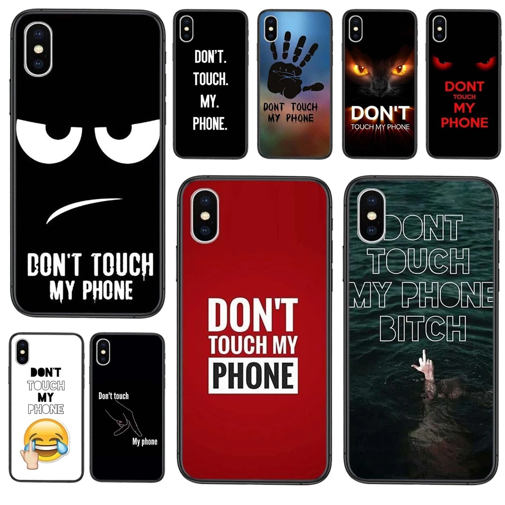 Покупка мягкий чехол для телефона Capa Don't Touch My Phone Для Huawei P50 P40 P30 Lite P Smart Z 2019 2020 2021