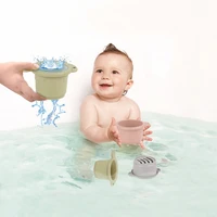 beach toy for kids interactive water toys for baby sandglass stacking cup model swimming pool toys bath sandpit toy h9ef