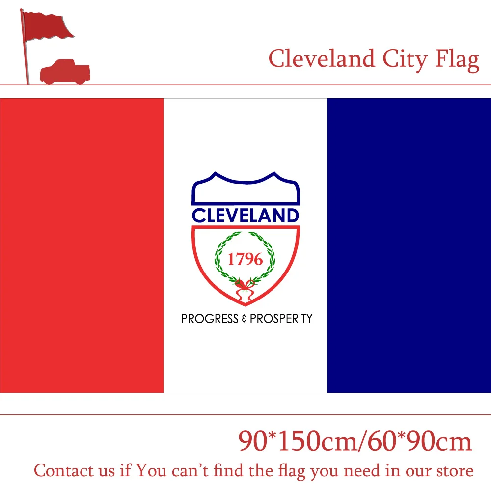 

15PCS Flag US Ohio State 90*150cm 60*90cm Flag Cleveland City Flag 3x5ft High-quality 100d Printing Polyester Banner