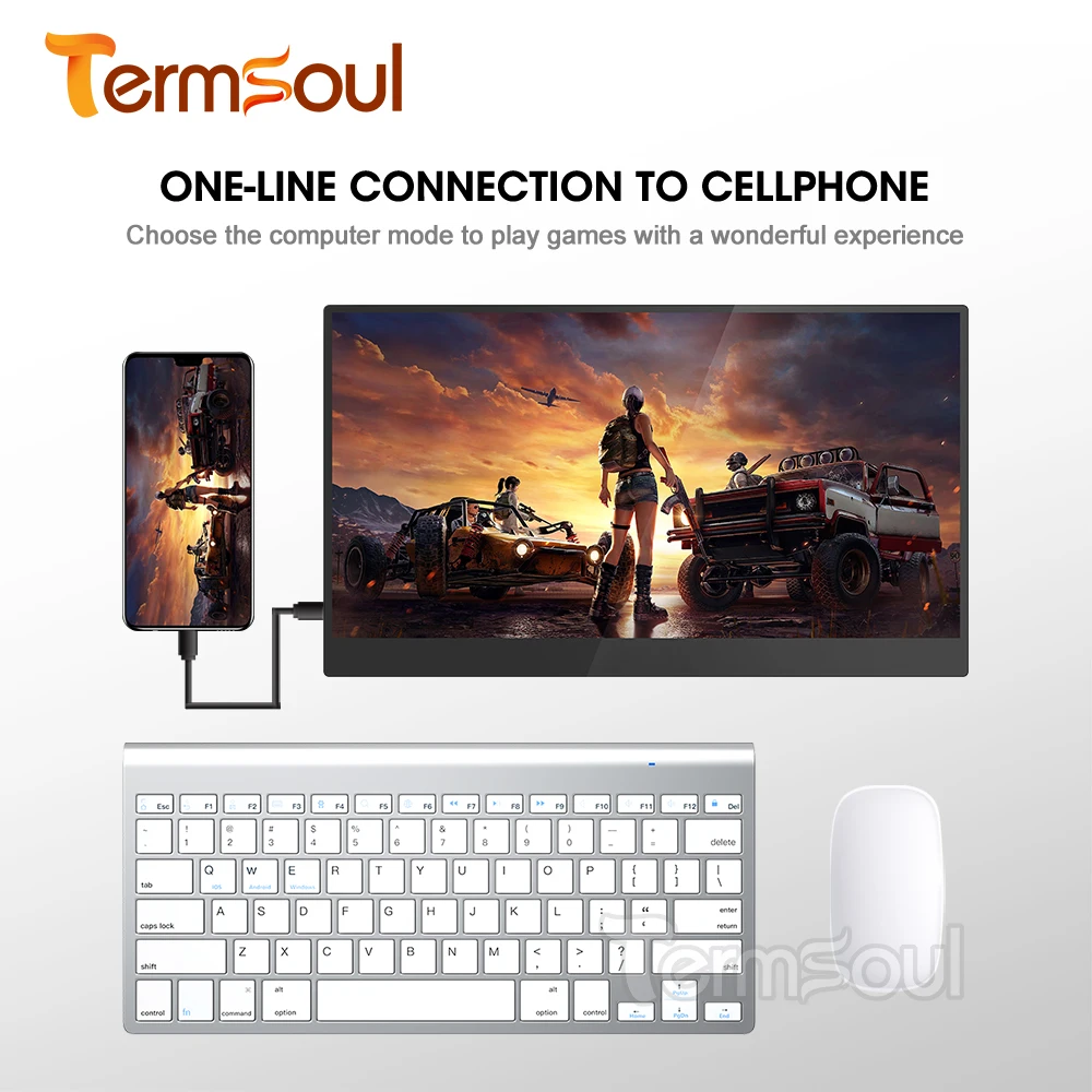 Портативный монитор 15 6 дюймов HDMI Type C USB IPS 1080P экран для ноутбука XBox Переключатель