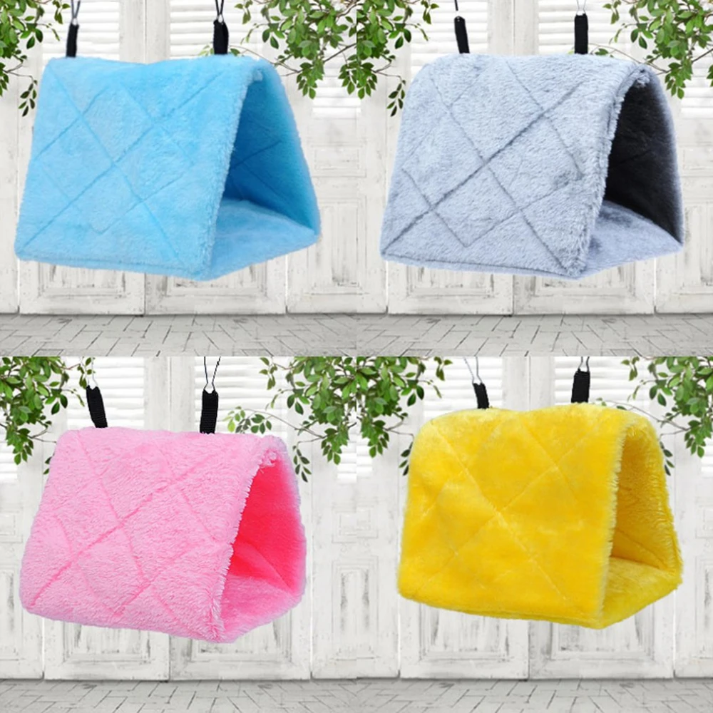 

New Hammock Bird Nest Pet Parrot Bird Hanging Bed Winter Warm Plush Cage Nest Tent Bird Supplies Pet Warm Cage Accessories