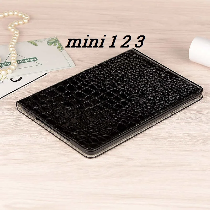 Coque для iPad mini 1 2 3 4 5 Роскошный чехол из крокодиловой кожи PU Folio Stand слот для карт iPad mini 5 Роскошный чехол 7,9'' - Цвет: mini 1 2 3 Black
