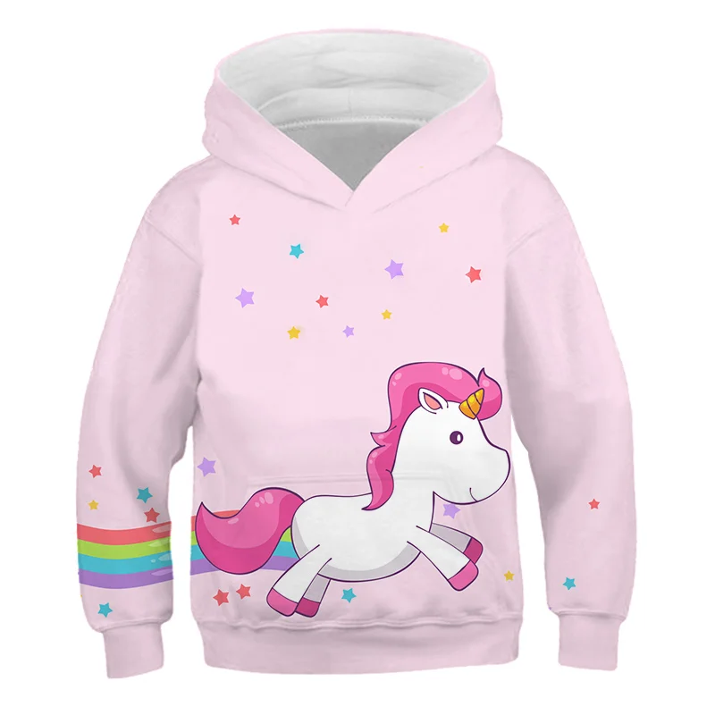 

2020 new Unicorn 4-14 Years Children hoodies Sweater Winter Unicorn polyester Clothes Girls Cartoon Pullover Autumn Tops kid