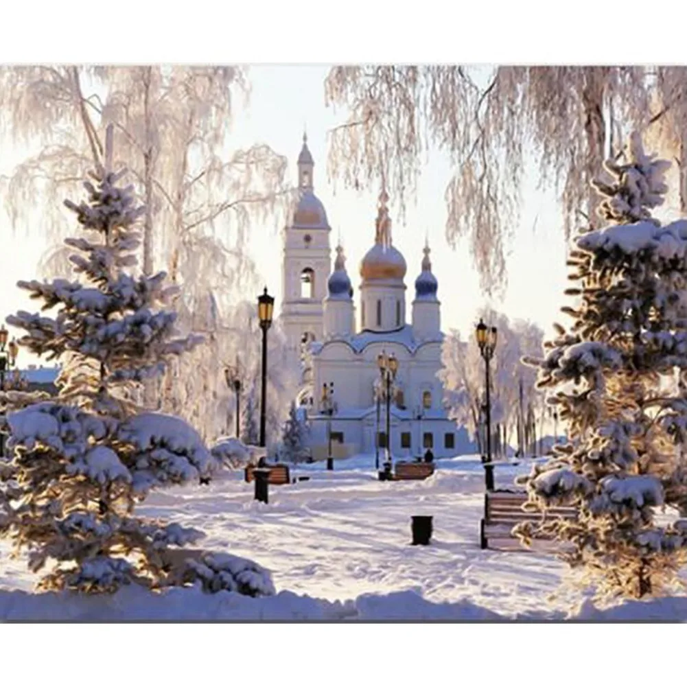 

20*30cm 5D Full Drill Garden Scenery Resin Diamond Painting Embroidery Cross Stitch With DIY Painting Tools Home Decoration