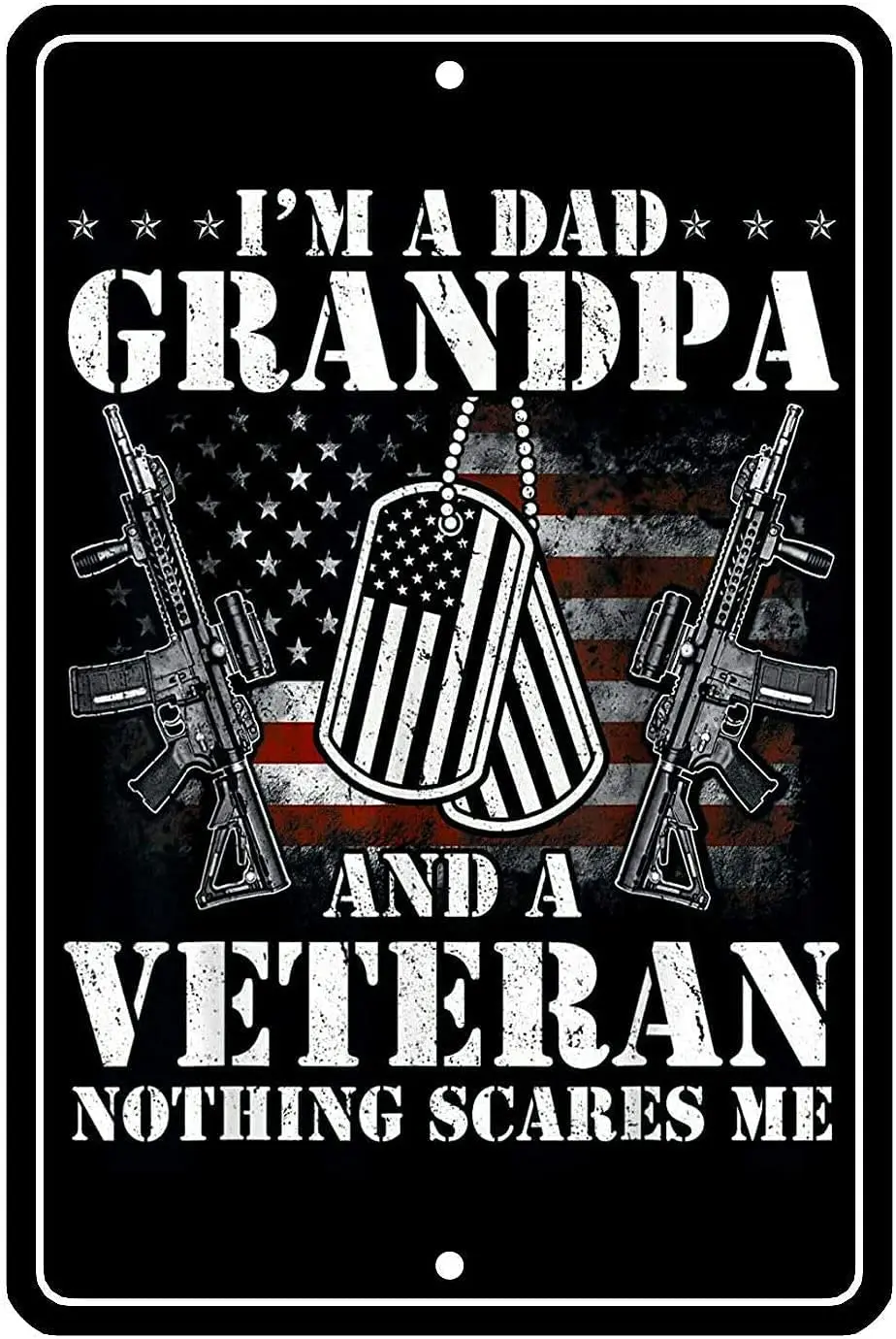 

Я папа Дедушка и вьетнамский Ветеран, металлический жестяной знак, Ретро винтажный знак для украшения стен дома и бара 20x30 см