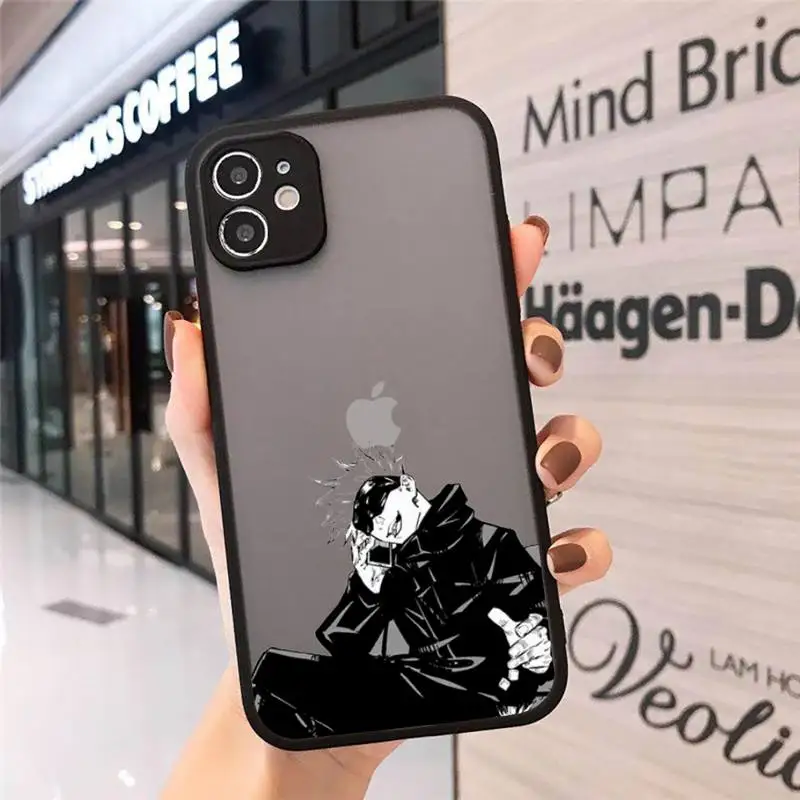 

Japanese Anime Jujutsu Kaisen Phone Cases matte transparent For iphone 7 8 11 12 plus mini x xs xr pro max cover