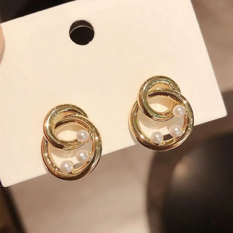 Gold Color Горячая восемь стилей Роскошные блестящие микро украшенное кубическими камнями циркониевые серьги-гвоздики для женщин Свадебные серьги, ювелирные изделия CE03711 - Окраска металла: Gold Color