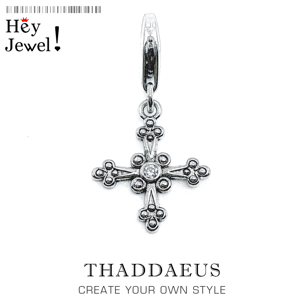 

Iconic Ornamental Cross Charms Pendant Europe Jewelry Accessories 925 Sterling Silver Fashion Jewelry Gift For Women Men