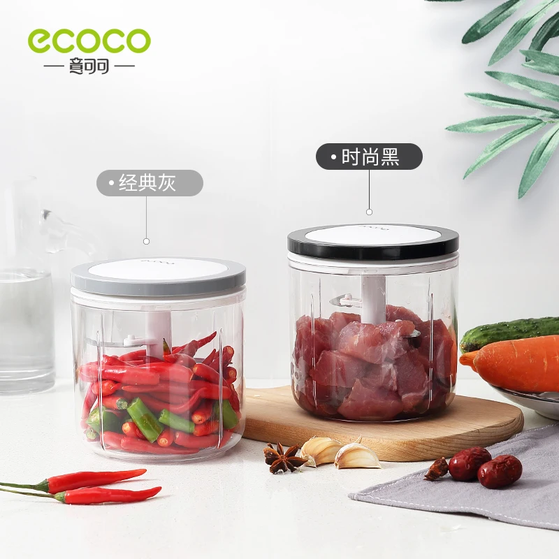 

ECOCO Manual Food Chopper Pull Onion Chopper Large Vegetable Processor Blender Mincer Mixer for Egg Meat Salad Fruit Pesto Puree