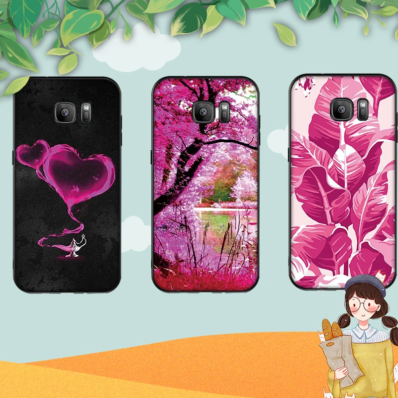Украшение с фоном Мягкий силиконовый чехол для телефона Samsung Galaxy S6 S8 Edge S7 S9 Plus S10 S10E