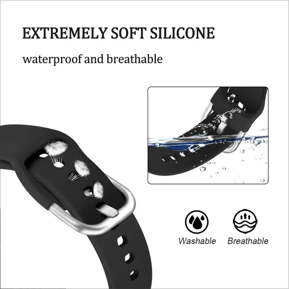 Ремешок 20 мм 22 для часов Samsung Galaxy Watch 3 41/45 Active 2 / 42/46 Gear S3 силиконовый ремешок