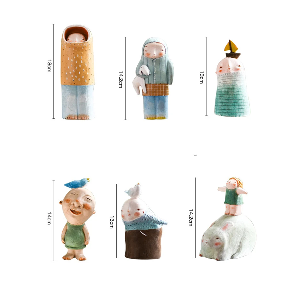 

Modern Funny Character Decoration Handmade Doll Cartoon Creative Furnishings Children's Room Floral Grass Home Decoration
