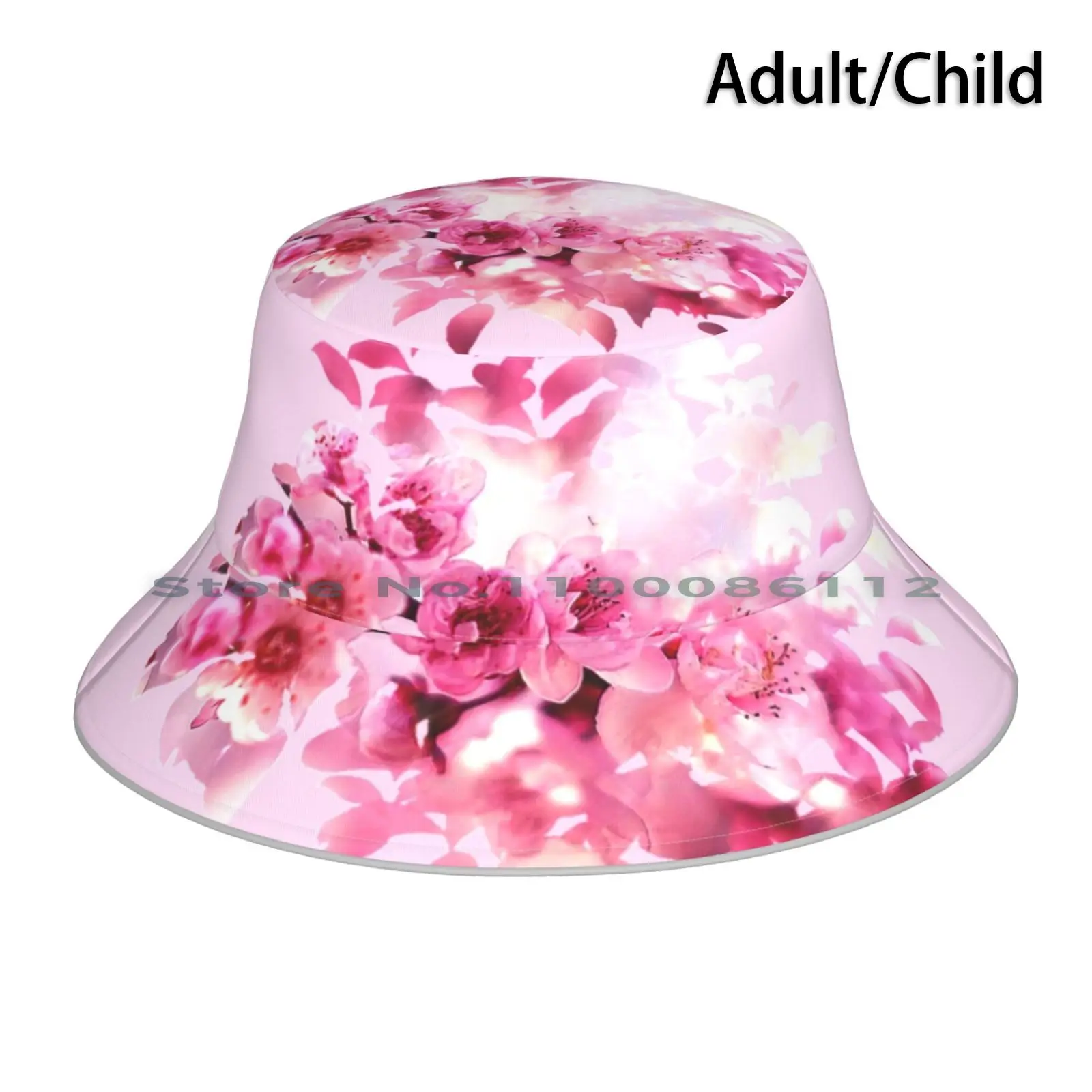 

Cherry Blossom Bucket Hat Sun Cap Cherry Blossom Pink Cherry Blosom Beautiful Pretty Nature Japanese Petal Purple Red Leaves
