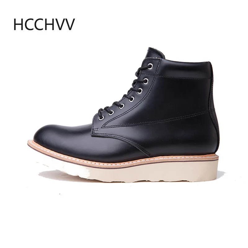 Мужские мотоциклетные ботинки красные кожаные повседневные брендовые ручной