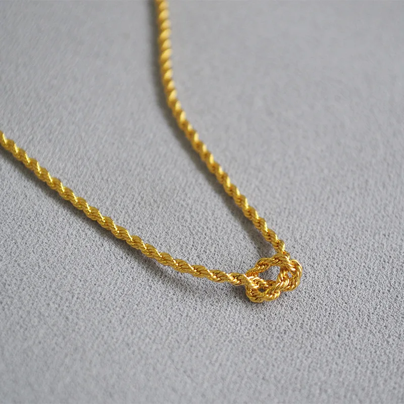 fashion simple love twist gold plated chain necklaces for women temperament Geometric chocker Necklace female 2020 punk jewelry