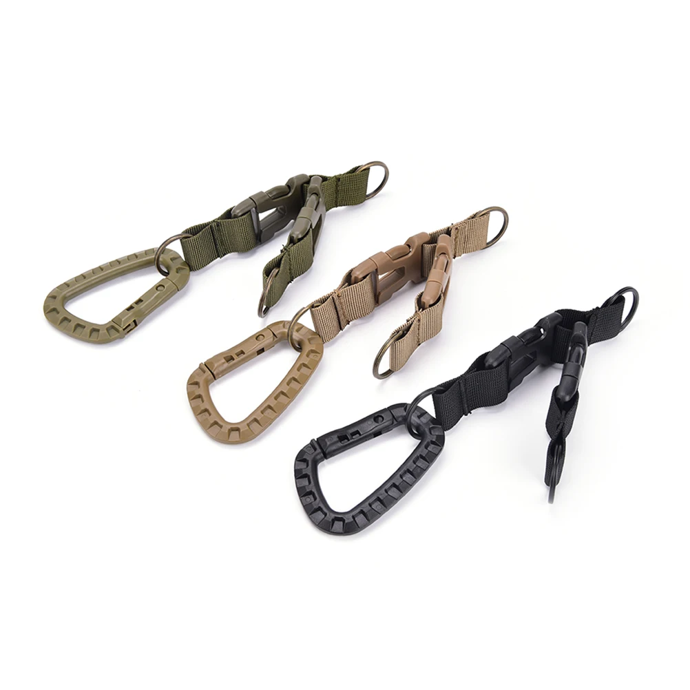 

Military Nylon Webbing Buckle Hook Water Bottle Holder Clip EDC Climb Carabiner Belt Backpack Hanger Camp Outdoor Tool