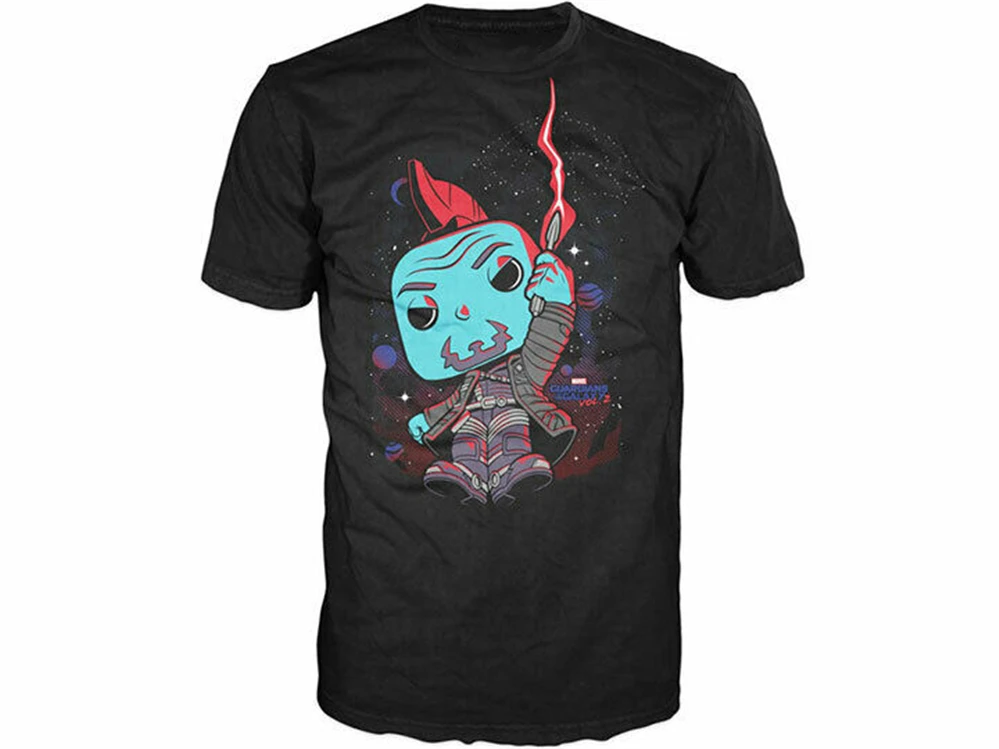 Funko POP футболки Marvel Yondu с зонтом унисекс футболка черная новейшая мода|Мужские